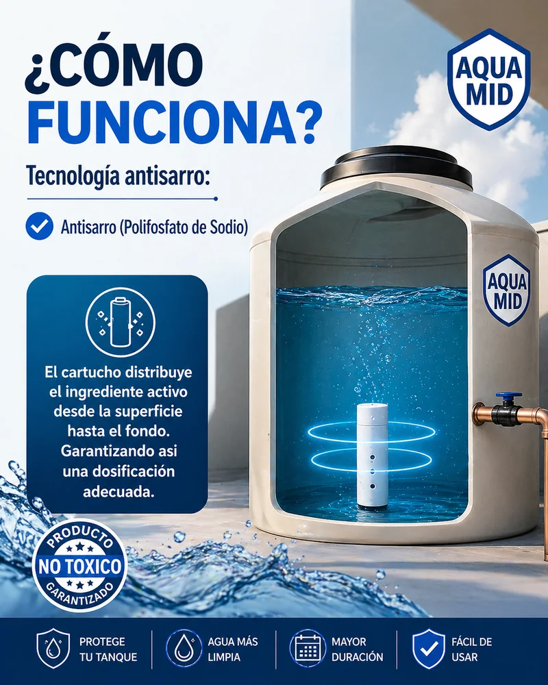 Cómo funciona AQUAMID dentro del tinaco