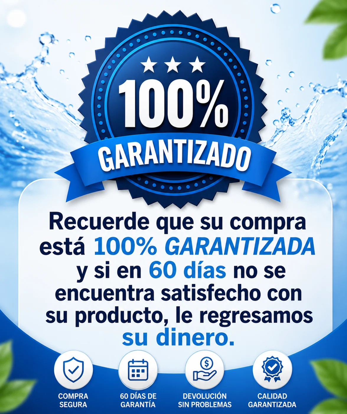 Compra 100% garantizada: 60 días de devolución